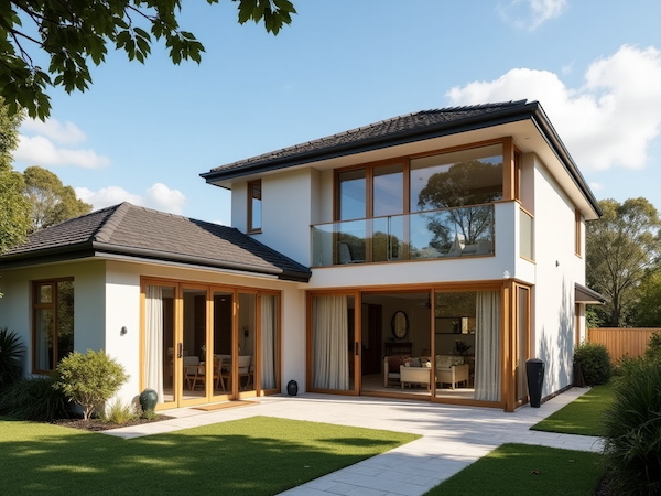 A bright tidy Canberra home exterior with large perfectly clean 6